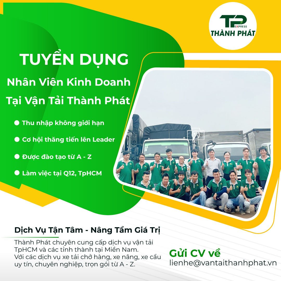 tuyển dụng nhân viên kinh doanh vận tải thành phát
